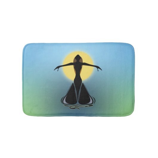 Tapis De Bain Femme en fleurs (Devant)