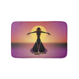 Tapis De Bain Femme en fleurs