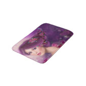 Tapis De Bain Femme Imaginaire avec coiffure violette Bath Mat (Angle)