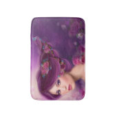 Tapis De Bain Femme Imaginaire avec coiffure violette Bath Mat (Devant (Vertical))