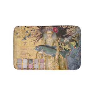 Tapis De Bain Femme Poissons Vintage Classique Gothique