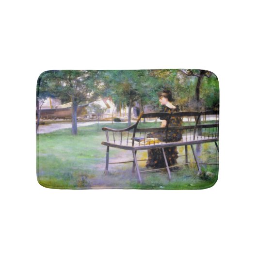 Tapis De Bain Femme sur un banc (par Edwin Austin Abbey) (Devant)