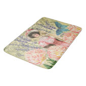 Tapis De Bain Femme victorienne florale rose Régence (Angle)