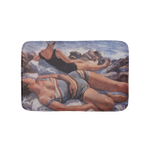 Tapis De Bain Femmes bronzage sur la plage (par Serebriakova)