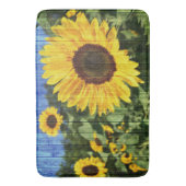 Tapis De Bain Fence painted de Sunflowers (devant Vertical)