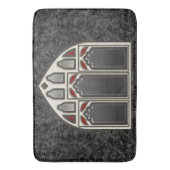 Tapis De Bain Fenêtre gothique avec Skeletons et chauves-souris  (devant Vertical)