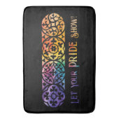 Tapis De Bain Fenêtre gothique Fierté arc-en-ciel (devant Vertical)
