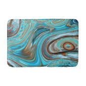 Tapis De Bain ferme bleu turquoise Tourbillons turquoise à grain (Devant)