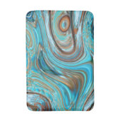 Tapis De Bain ferme bleu turquoise Tourbillons turquoise à grain (Devant (Vertical))