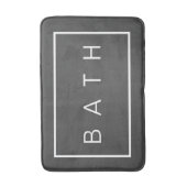Tapis De Bain Ferme Chic gris foncé Blanc Simple Typographie (Devant (Vertical))