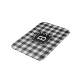 Tapis De Bain Ferme moderne Buffle noir Plaid Monogramme (Angle)