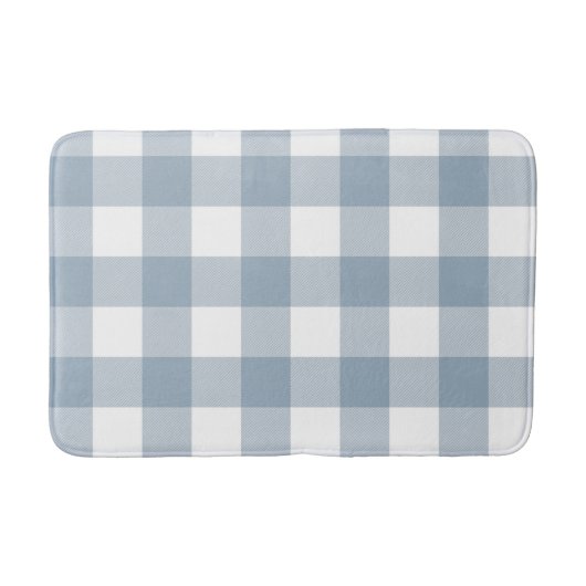 Tapis De Bain Ferme Rustic Blue Buffalo Plaid Carré (Devant)