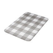 Tapis De Bain Ferme Rustic Grey & White Buffalo Plaid Carré (Angle)