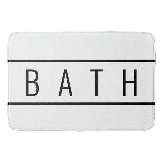 Tapis De Bain Ferme rustique Chic Blanc Noir (Devant)