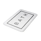 Tapis De Bain Ferme rustique Chic Blanc Noir Simple (Angle)