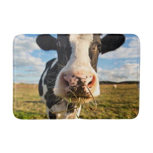 Tapis De Bain Fermes | Vache Holstein Chewing (Devant)