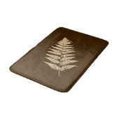 Tapis De Bain Fern 1 en bois, Brown et beige (Angle)