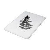Tapis De Bain Fern 1, noir et blanc (Angle)
