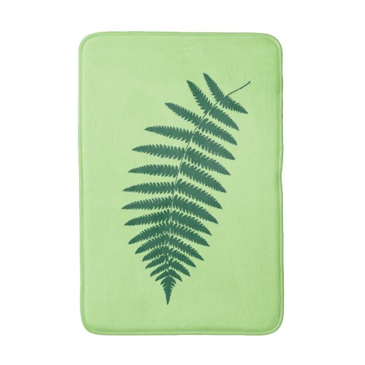 Tapis De Bain Fern 2, émeraude et vert clair (Devant (Vertical))