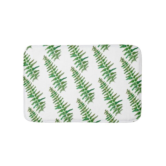 Tapis De Bain Fern Leaf Botanical Print Motif (Devant)