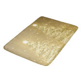 Tapis De Bain Festif Noël étincelant arbres Or (Angle)
