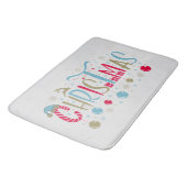 Tapis De Bain Festif Noël Word Art (Angle)