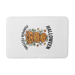 Tapis De Bain Festival de citrouilles d'Halloween Jack O Lantern