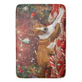Tapis De Bain Festival de Noël de Chien Basenji (devant Vertical)