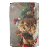 Tapis De Bain Festival de Noël du chien Terrier australien (devant Vertical)
