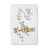 Tapis De Bain Festivale Giraffe, feu vert rouge scintillant (Devant (Vertical))