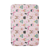 Tapis De Bain Festive Chat Faces en Motif Casquette de vacances (Devant (Vertical))