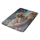 Tapis De Bain Festive de Noël du chien de caniche (Angle)
