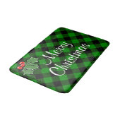 Tapis De Bain Festive vacances vert Plaid Holly baies feuilles. (Angle)
