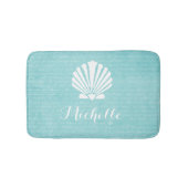 Tapis De Bain Feston Shell Girly d'Aqua de plage chic avec le (Devant)
