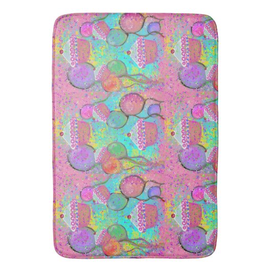 TAPIS DE BAIN FÊTE D'ANNIVERSAIRE (devant Vertical)