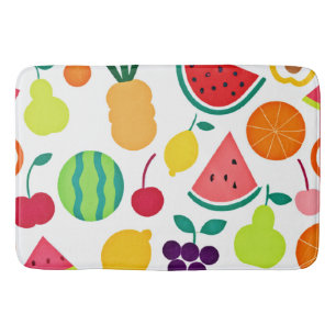 Tapis De Bain Fête de Fruits Néon Colorés