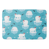 Tapis De Bain Fête de l'ours polaire (Devant)