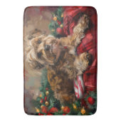 Tapis De Bain Fête de Noël de Chien Yorkipoo (devant Vertical)