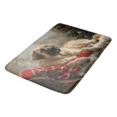 Tapis De Bain Fête de Noël des Chiens de Berger Anatoliens (Angle)