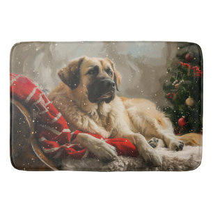 Tapis De Bain Fête de Noël des Chiens de Berger Anatoliens