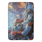 Tapis De Bain Fête de Noël des Chiens de Dalmatie (devant Vertical)