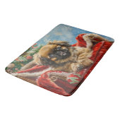 Tapis De Bain Fête de Noël des chiens de Pékin (Angle)