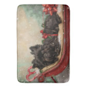 Tapis De Bain Fête de Noël du chien Affenpinscher (devant Vertical)