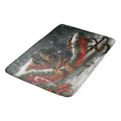 Tapis De Bain Fête de Noël du chien Dachshund (Angle)