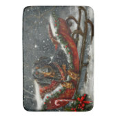 Tapis De Bain Fête de Noël du chien Dachshund (devant Vertical)