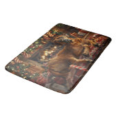 Tapis De Bain Fête de Noël du chien de Rhodesian Ridgeback (Angle)