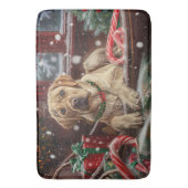 Tapis De Bain Fête de Noël du chien du Labrador (devant Vertical)