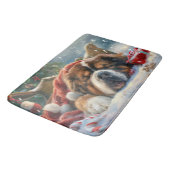 Tapis De Bain Fête de Noël du chien Mastiff Tibétain (Angle)