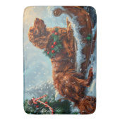 Tapis De Bain Fête de Noël du chien roux irlandais (devant Vertical)