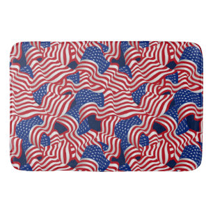 Tapis De Bain Fête des étoiles et des rayures